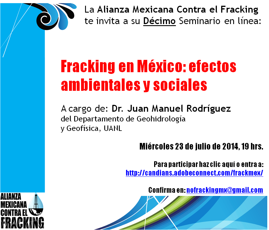Décimo seminario – Fracking en México: Efectos ambientales y sociales