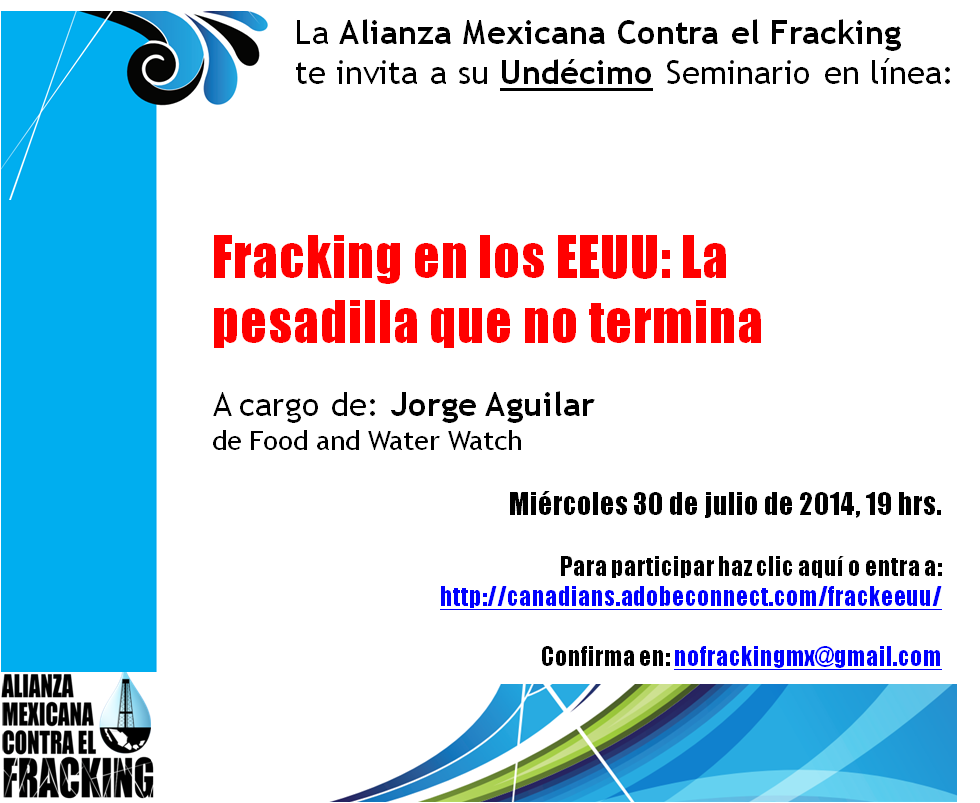 Undécimo seminario – Fracking en los EEUU: La pesadilla que no termina